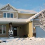 Home with snow on it
