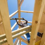 a man building a home
