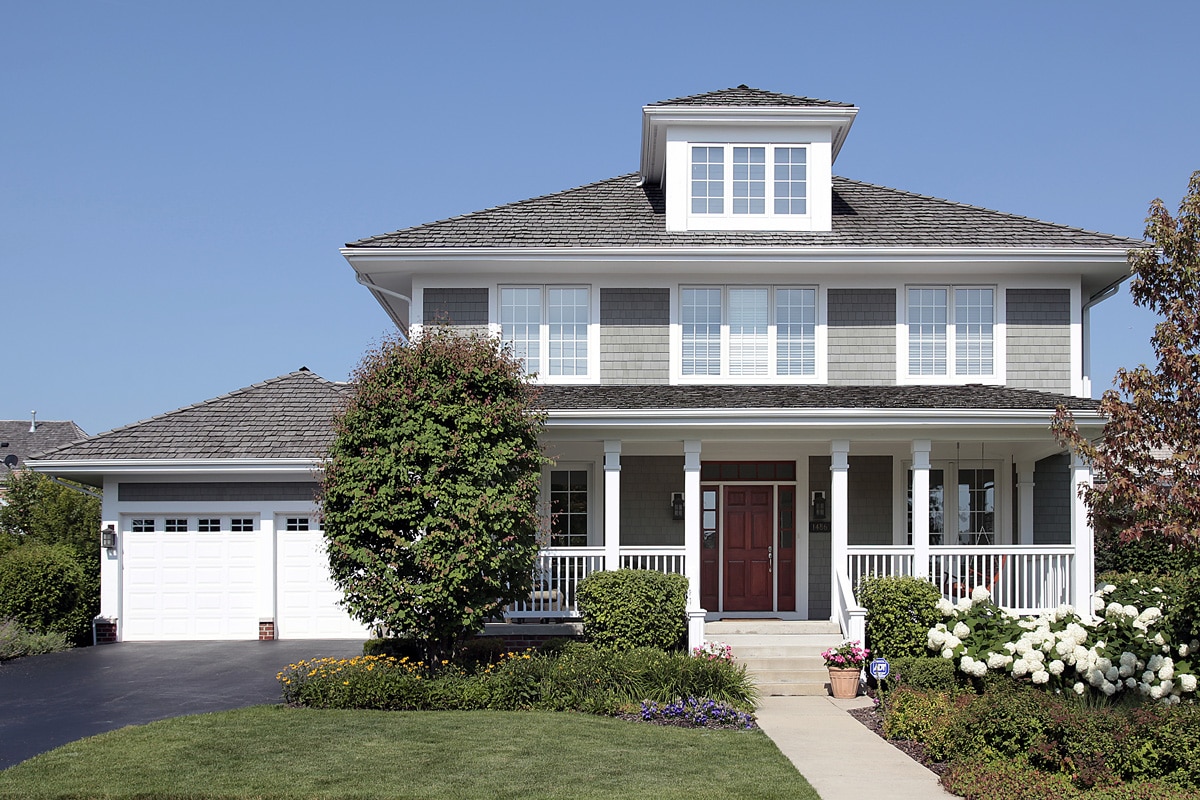 house with white windows