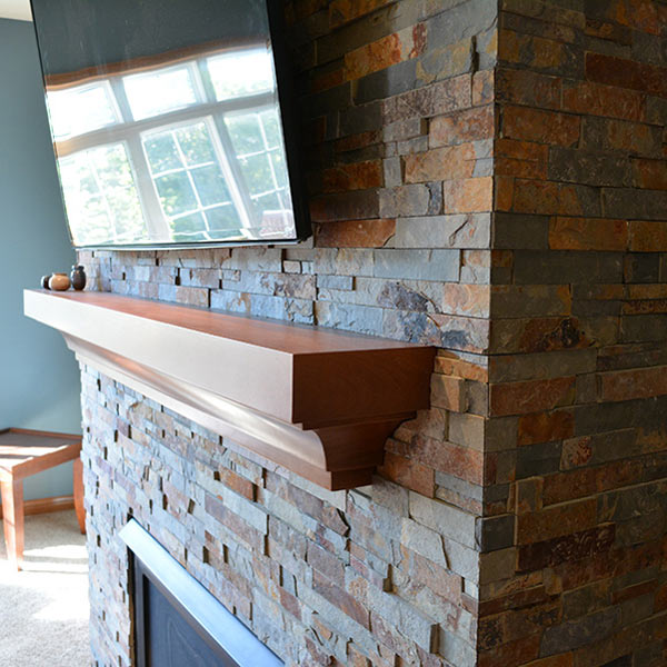 Basement Fireplace Update