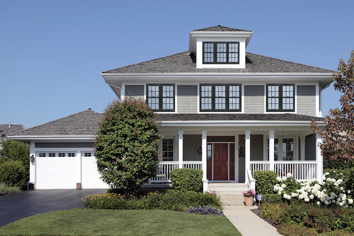 house with black windows